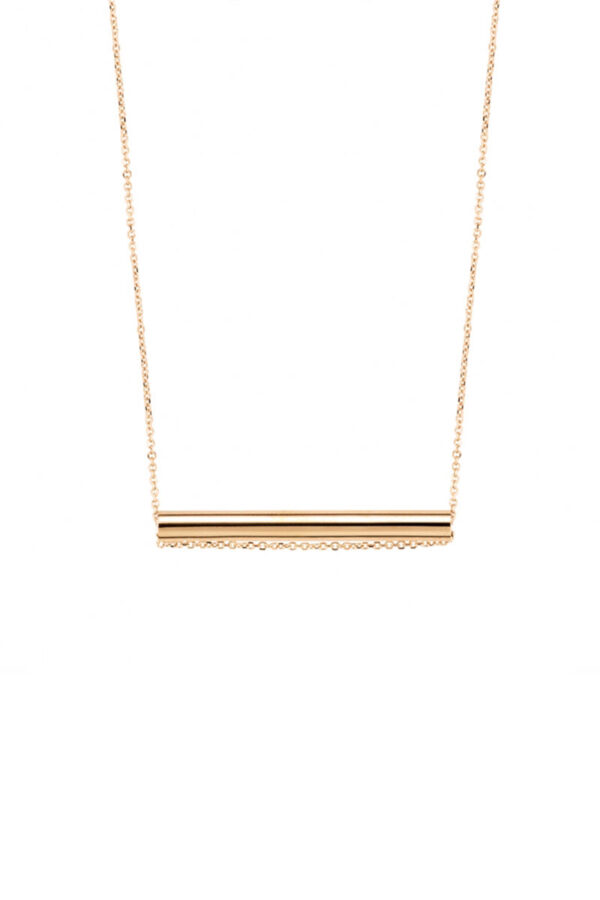 Collier straw on chain Ginette NY